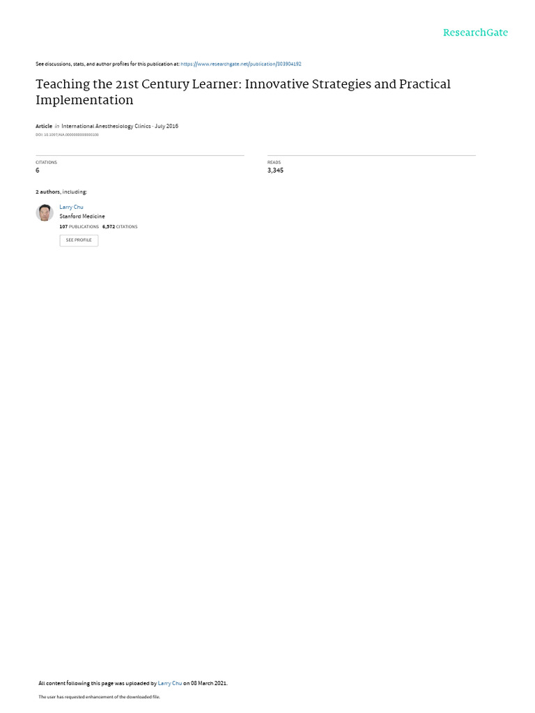 21st Century Learner Strategies | PDF | Learning | Massive Open Online ...