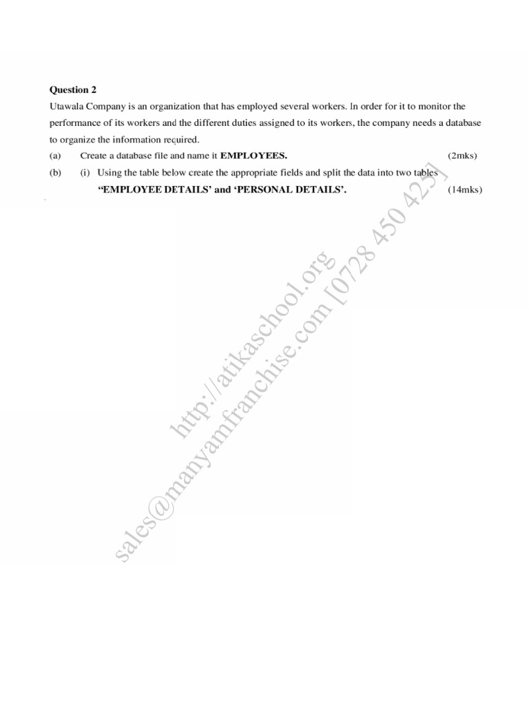 Database 18 Practical Questions | PDF