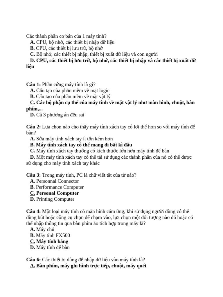 On Tap Trac Nghiem | PDF