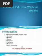 Effects of Industrial Waste On Streams