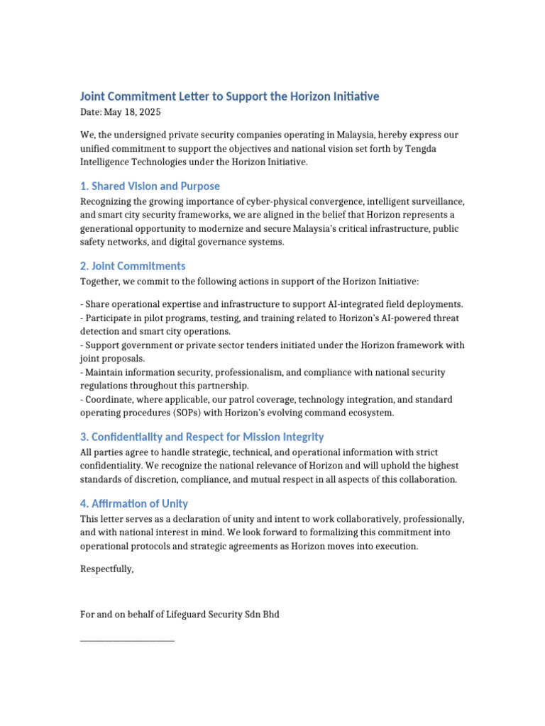 Support for Horizon Initiative in Malaysia | PDF