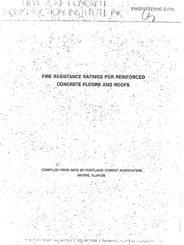 PCA - Fire Resistance Ratings For Reinforced Concrete Floors and Roofs ...