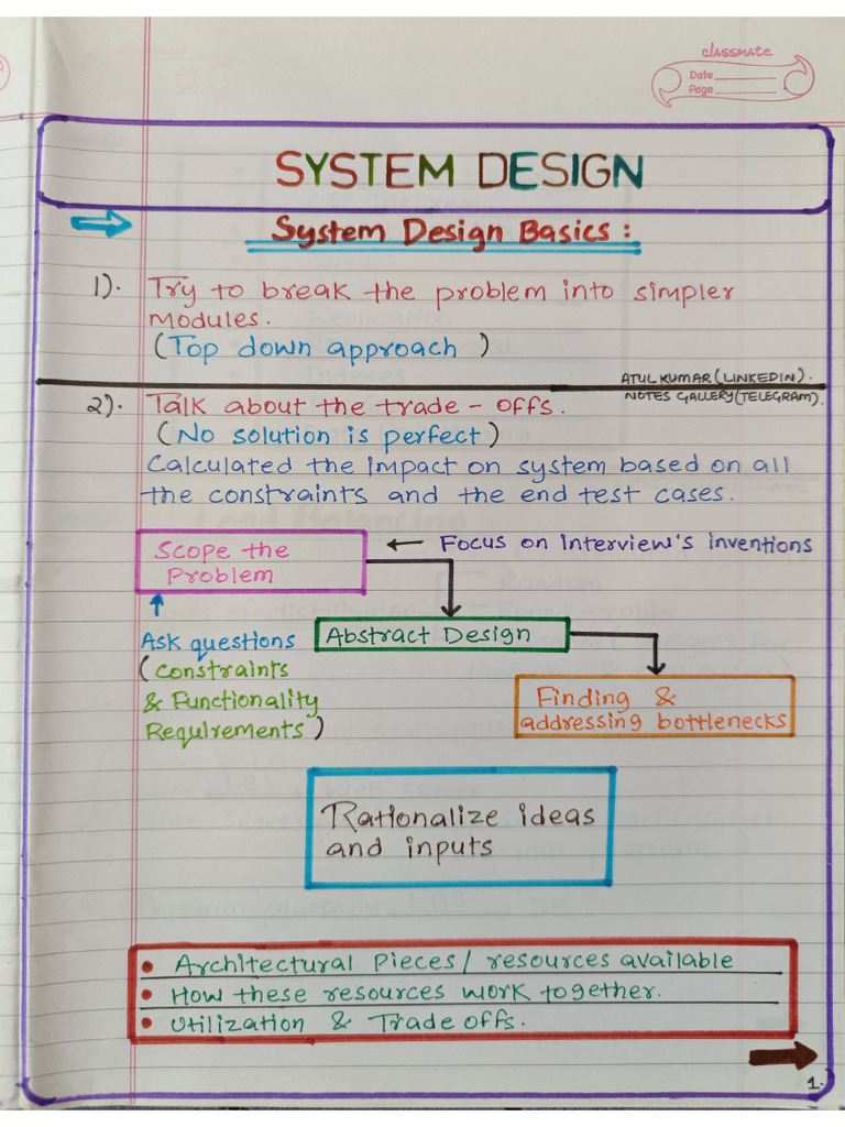 System Design Handwritten Notes 1716466045 | PDF