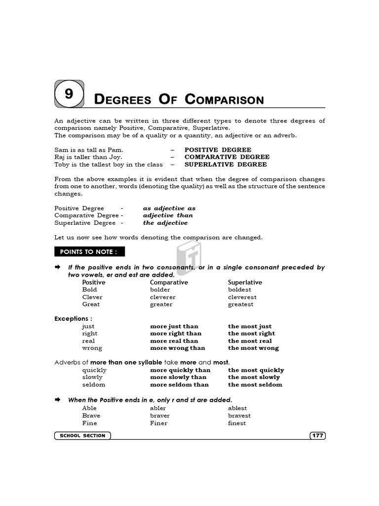 Understanding Degrees of Comparison | PDF | Linguistics
