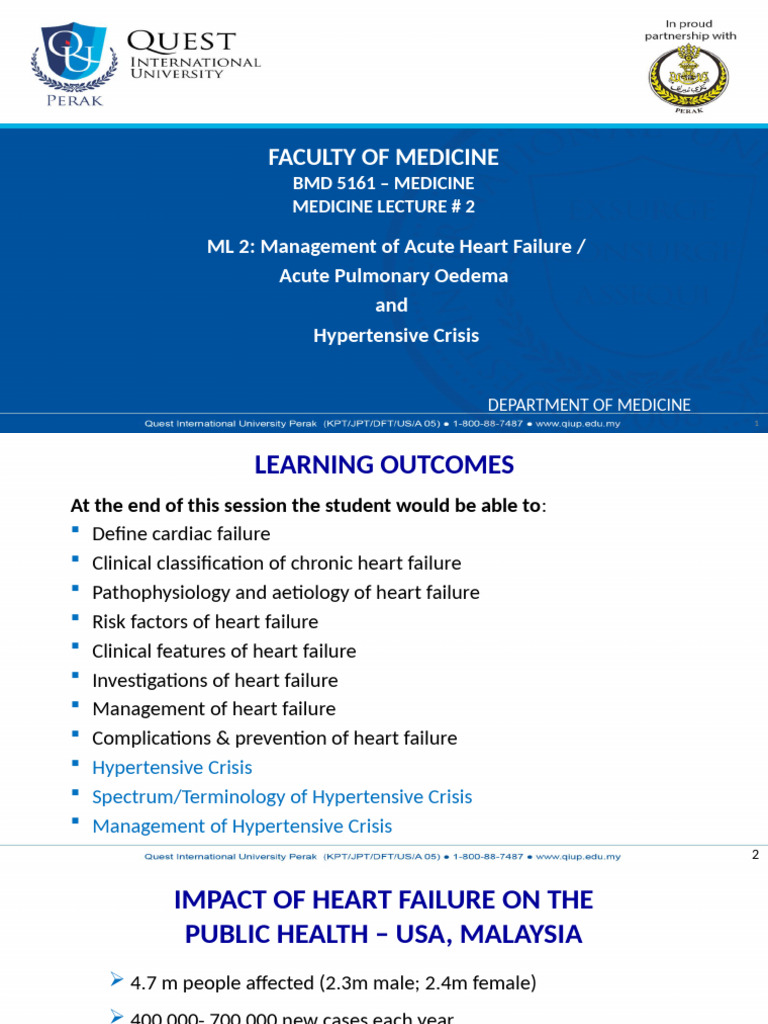 Management of Acute Heart Failure | PDF | Heart Failure | Heart