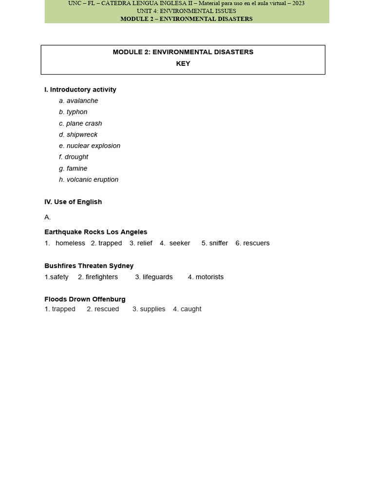 Unit 4 - Key Module 2 | PDF