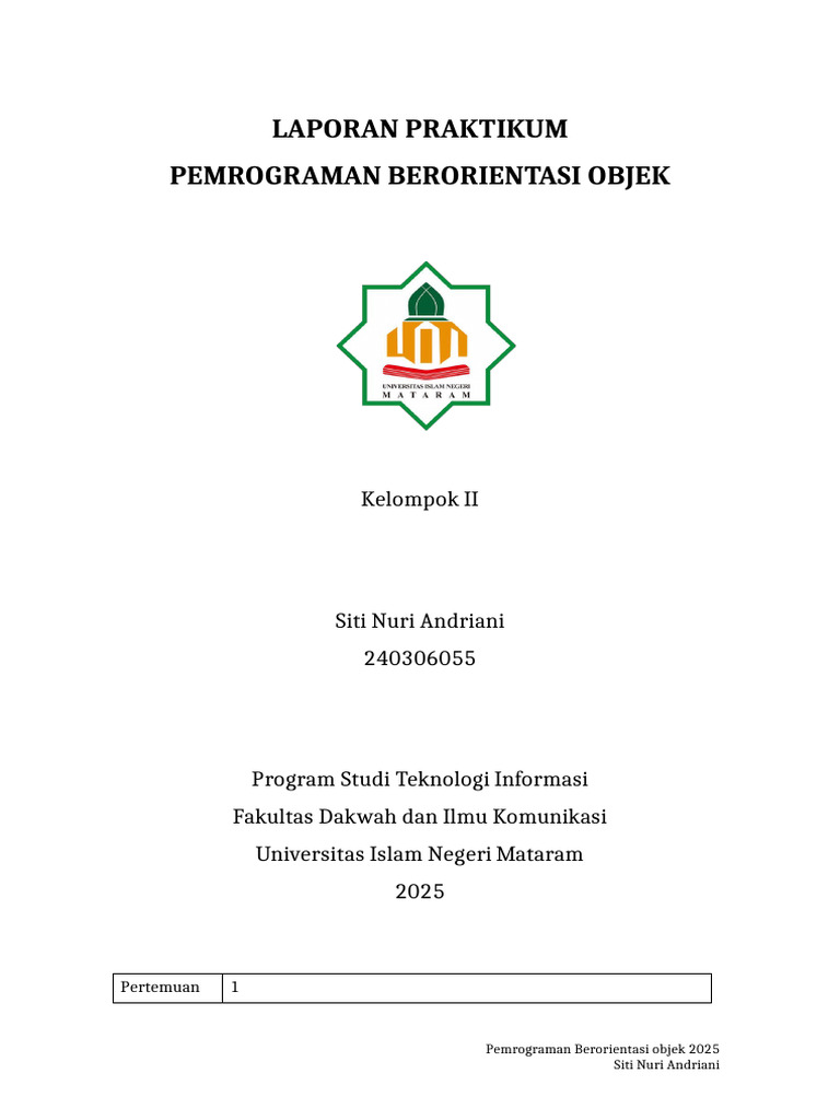 OOP dengan Python: Kelas Mahasiswa | PDF