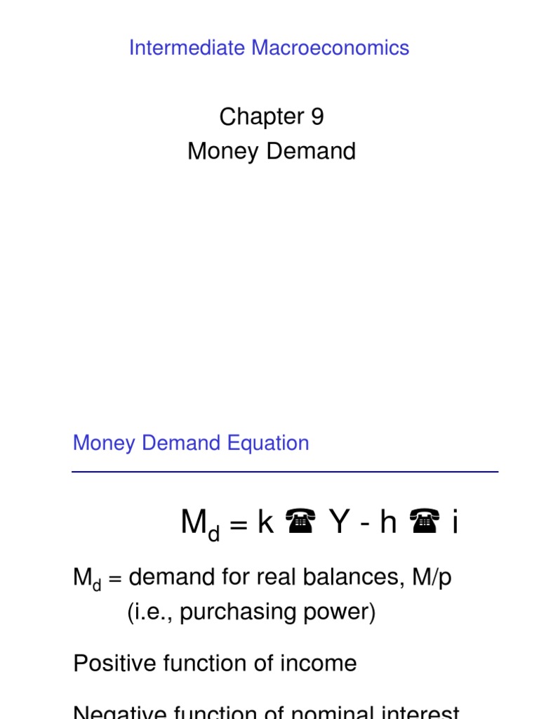 Understanding Money Demand in Macroeconomics | PDF | Demand For Money ...