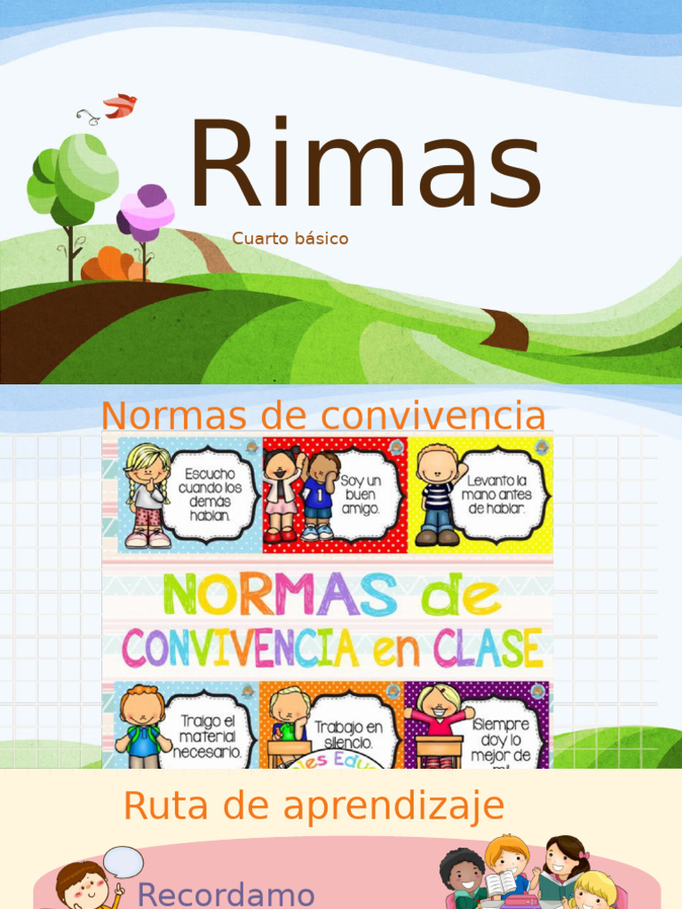 Tipos de Rimas en Poesía Infantil | PDF