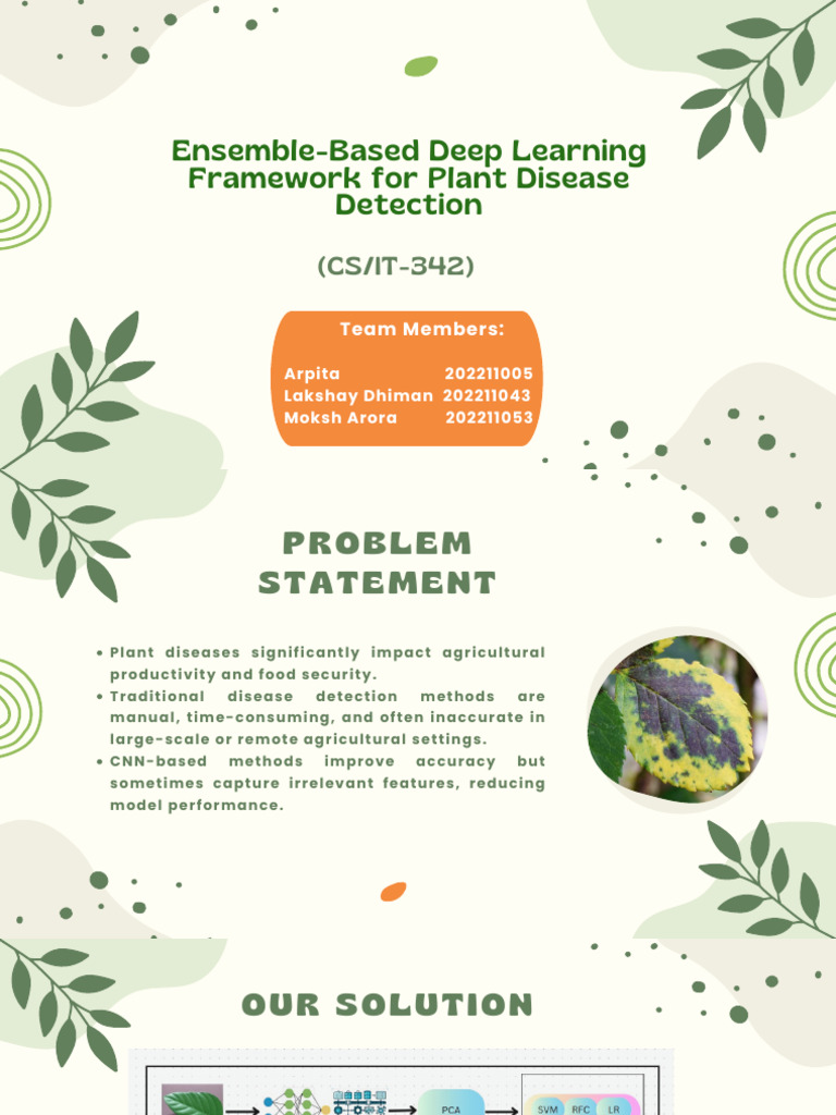 Ensemble-Based Deep Learning Framework For Plant Disease Detection | PDF