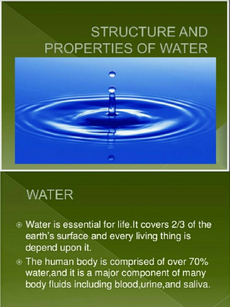 Structure And Properties Of Water Pdf