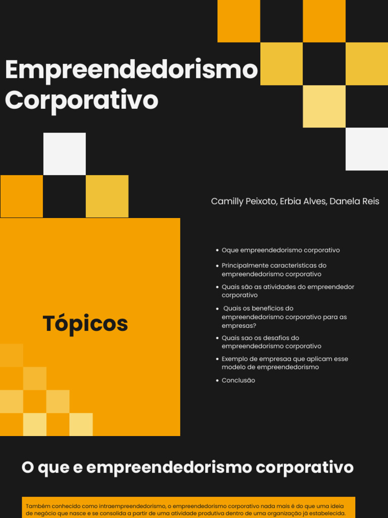 Exemplos de Empreendedorismo Corporativo | PDF | Empreendedorismo ...