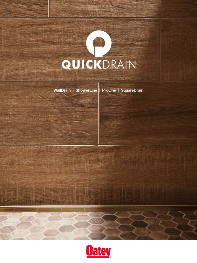 Raw 10 QuickDrain BROCHURE LCS1839 | PDF | Shower | Screw