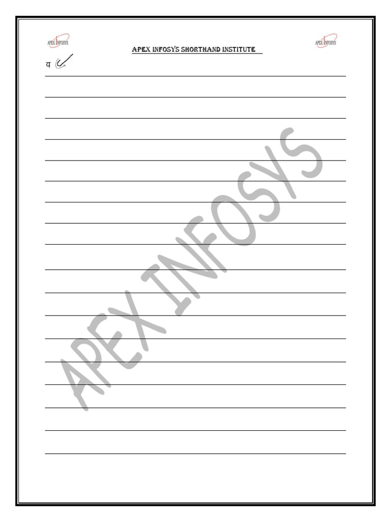 APEX INFOSYS Shorthand Institute | PDF