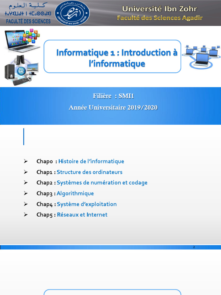Introduction à l'informatique 2019/2020 | PDF | Informatique ...