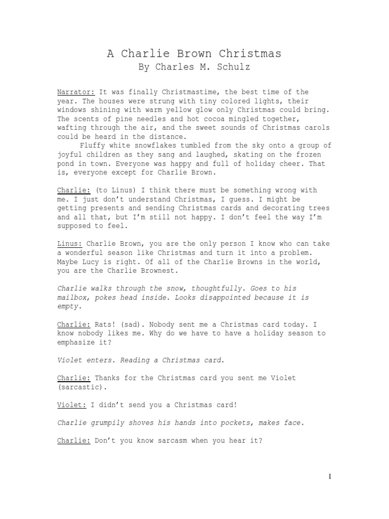 A Charlie Brown Christmas PDF Peanuts Strip) Christmas