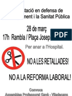 Convocatoria manifestacio 28 març Gavà