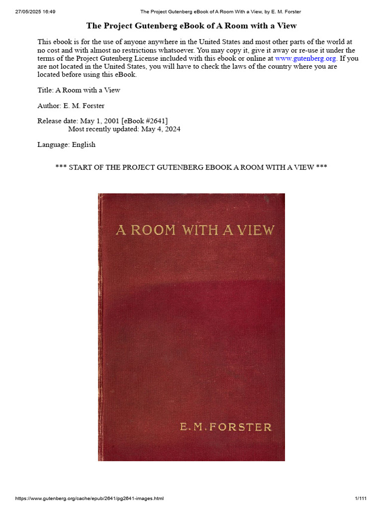 A Room with a View eBook Download | PDF | A Room With A View