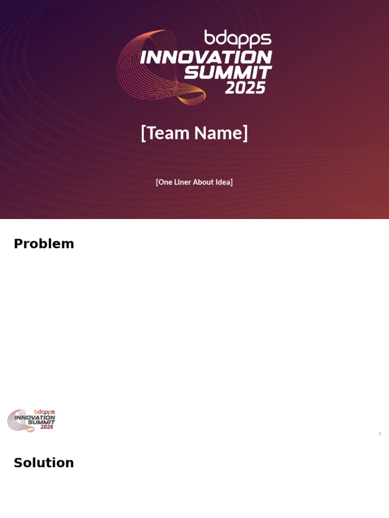 Bdapps Innovstion Summit Deck Template | PDF