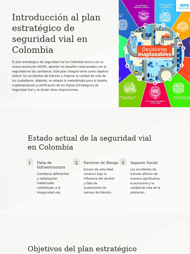 Plan Estratégico de Seguridad Vial en Colombia | PDF | Seguridad vial ...