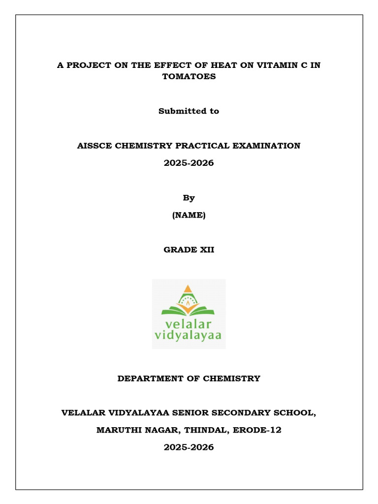 PROJECT Front Page | PDF