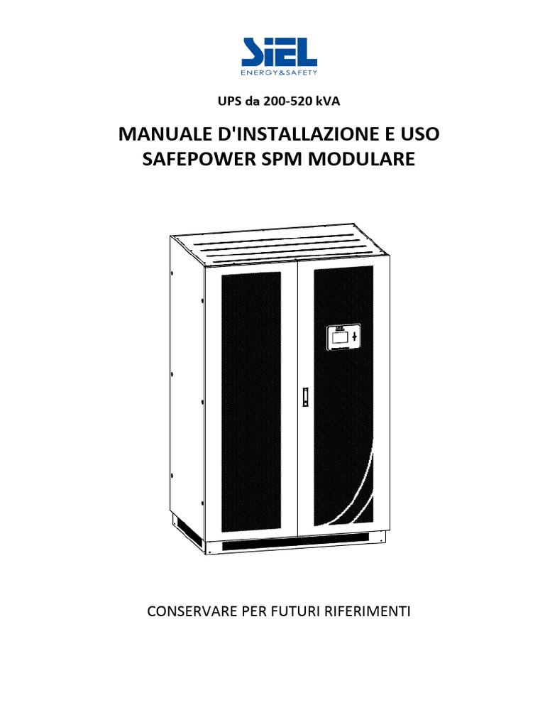 IV379 REV01 D Manuale Installazione e Uso Safepower Modular SPM 200 ...