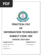 PRACTICAL FILE, Information Technology 402, 2022-23 | PDF | Computing ...