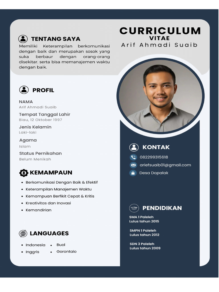 CV SRT Lamaran Arif | PDF