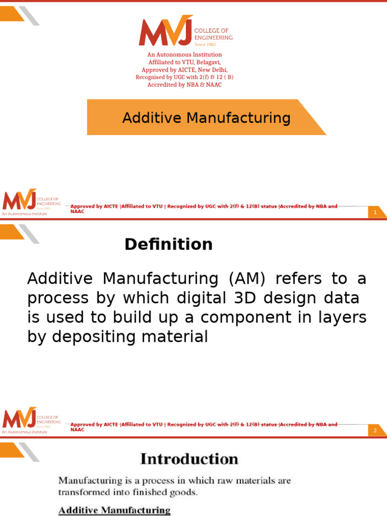 Additive Manufacturing Overview and Process | PDF | 3 D Printing ...