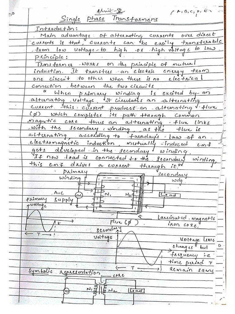 Unit 2 Beee Handwritten Notes | PDF