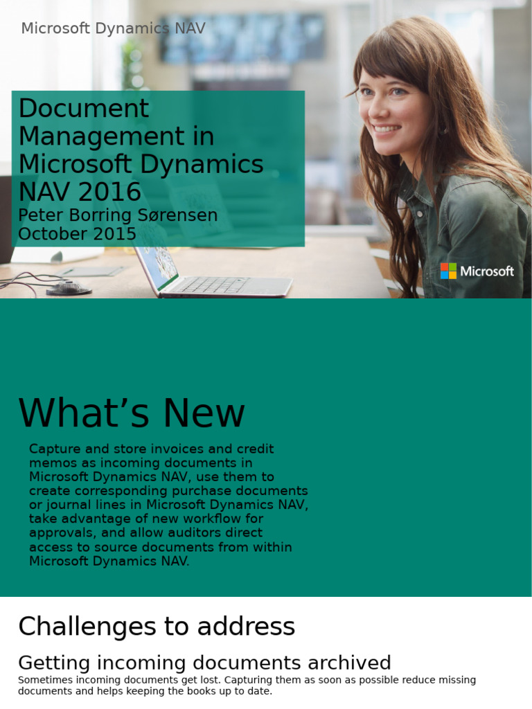 WHAT Is Document Management in Microsoft Dynamics NAV 2016 | PDF ...