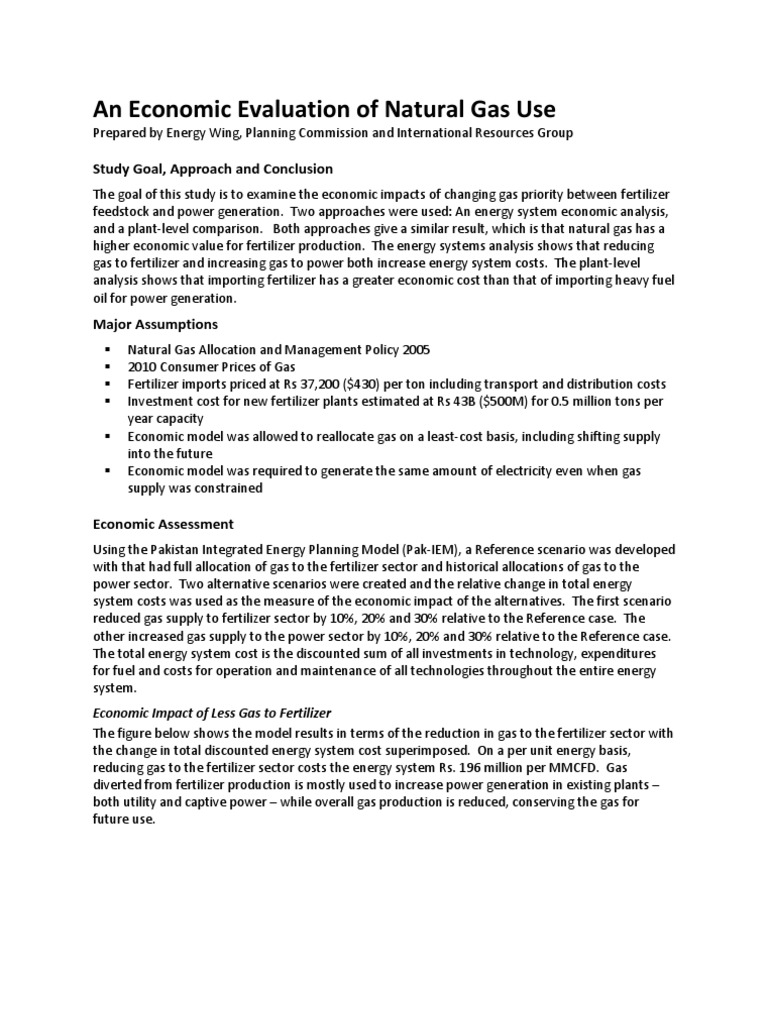 Economic Evaluation of Natural Gas Use - v02 | PDF | Natural Gas ...
