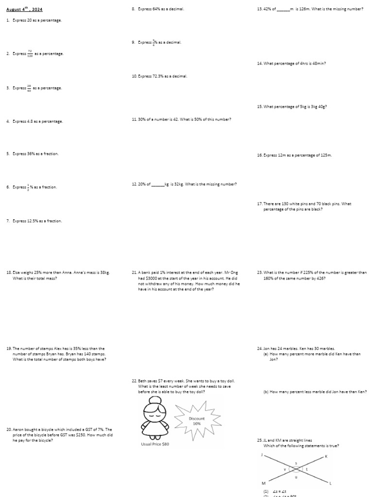 P5 Math Further Practice (WA3) | PDF | Area | Rectangle