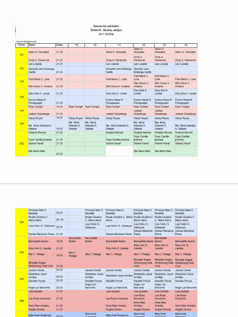 Room Assignment | PDF