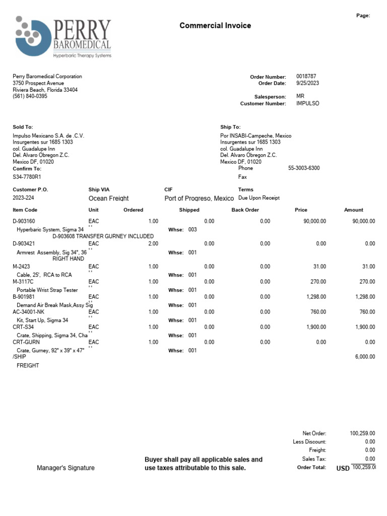 Ocean Freight Invoice for Sigma 34 | PDF | Business | Supply Chain ...