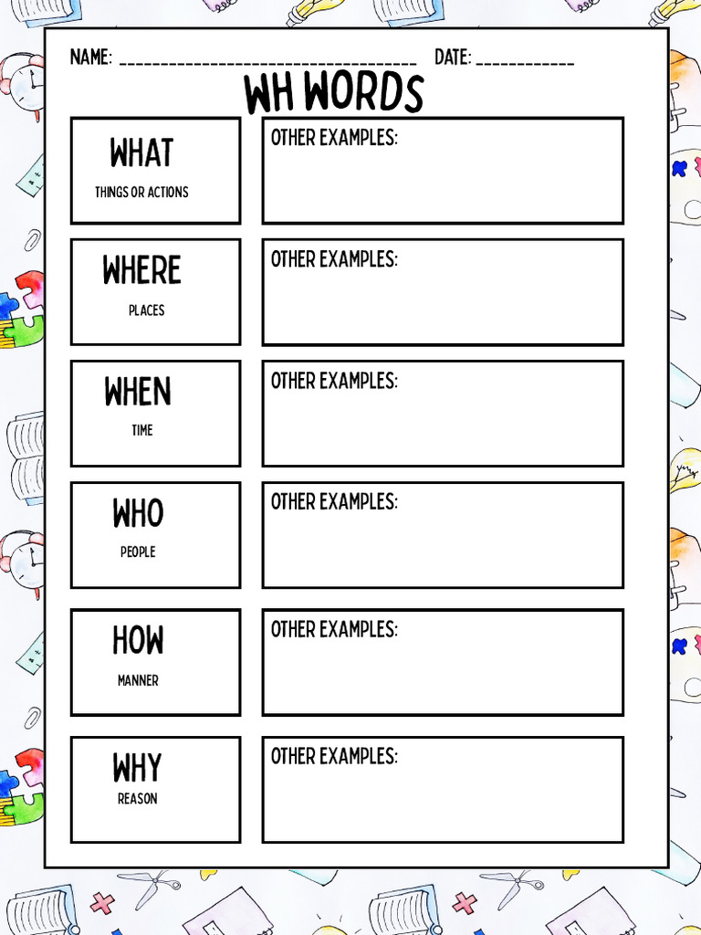 WH Questions Words and Present Simple - 20250513 - 123332 - 0000 | PDF ...