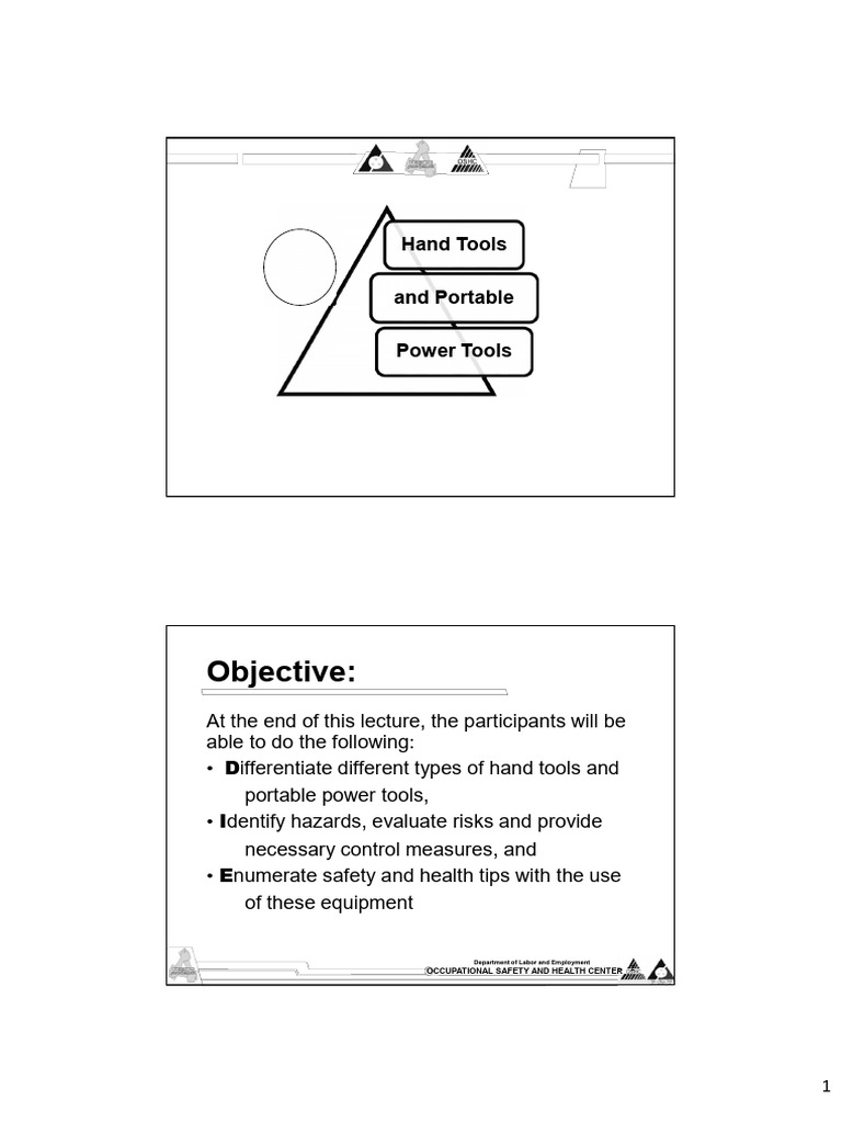 Tools and Equipment Safety | PDF | Drill | Personal Protective Equipment