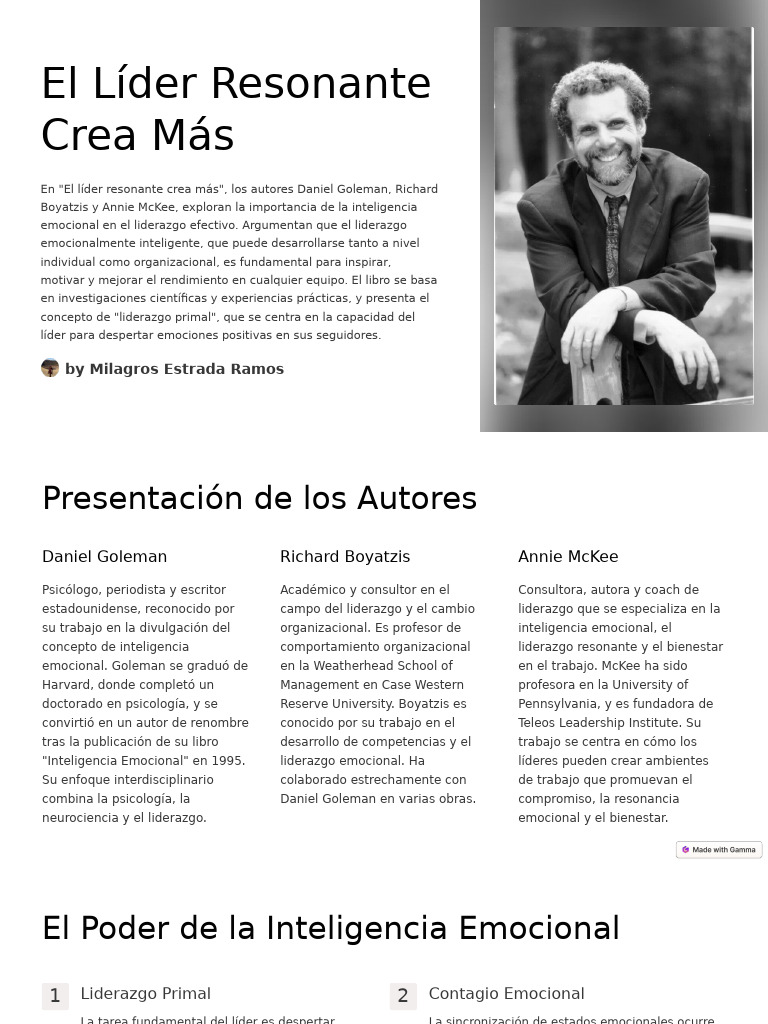 El Poder del Liderazgo Resonante | PDF | Las emociones | Liderazgo