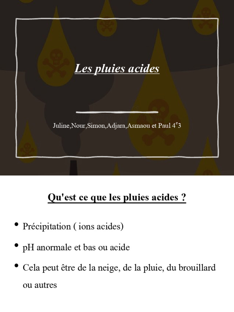 Comprendre les pluies acides et leurs impacts | PDF
