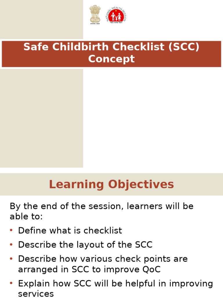 Safe Childbirth Checklist Overview | PDF | Childbirth | Health Care