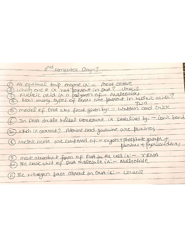 2nd Semester Chemistry Day-3 | PDF