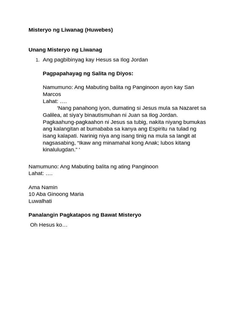 Misteryo NG Liwanag | PDF