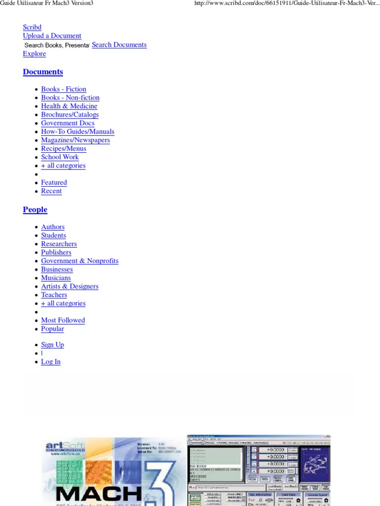 Guide Utilisateur FR Mach3 Version3 | PDF | Machine-outil à commande ...