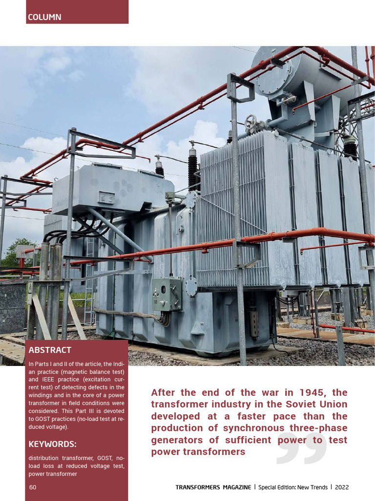 GOST No-Load Testing for Power Transformers | PDF | Transformer ...