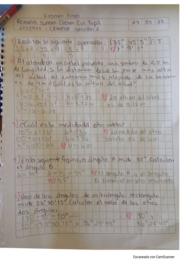 Examen Final Mate | PDF
