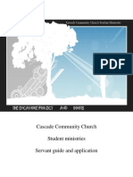 Cascade Community Church Student Ministries Servant Guide and Application