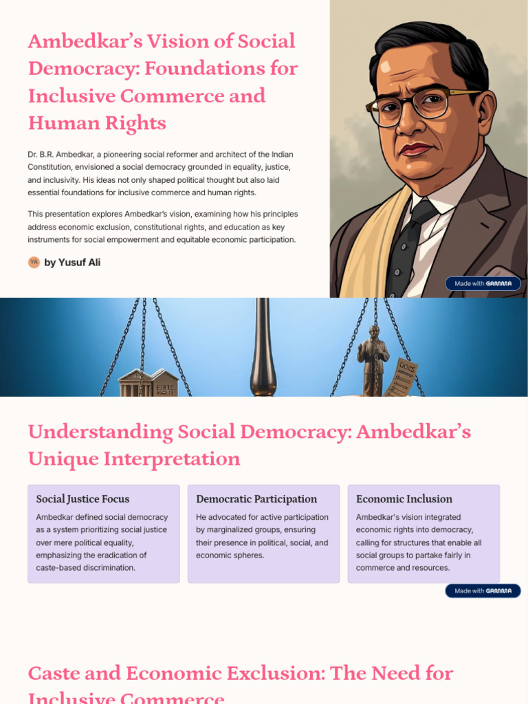 Ambedkars Vision of Social Democracy Foundations For Inclusive Commerce ...