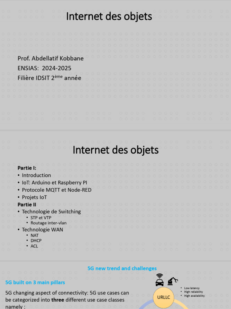 IoT et 5G : Innovations et Défis | PDF | Internet des objets | Courant ...