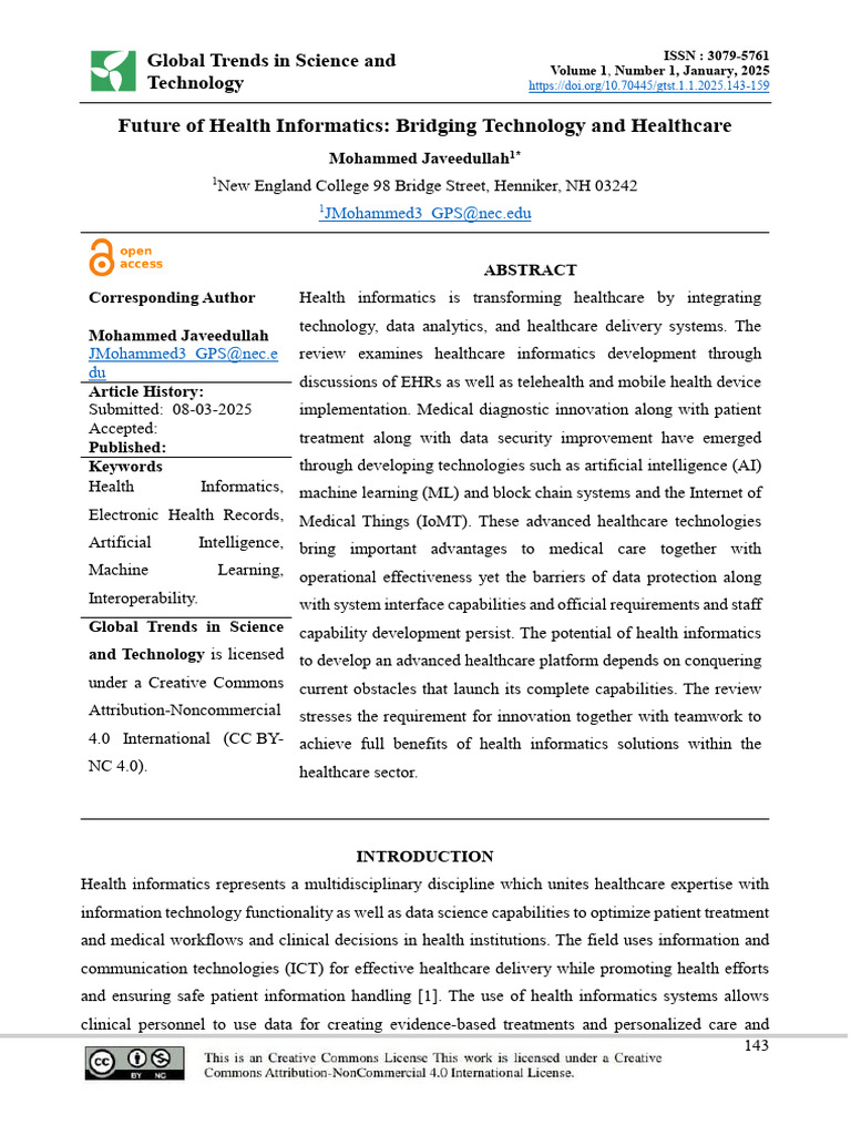 Future of Health Informatics Trends | PDF | Health Informatics | Health ...