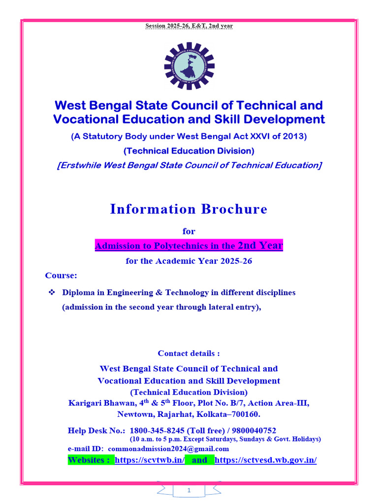 2025-26 Polytechnic Admission Guide | PDF | University And College ...